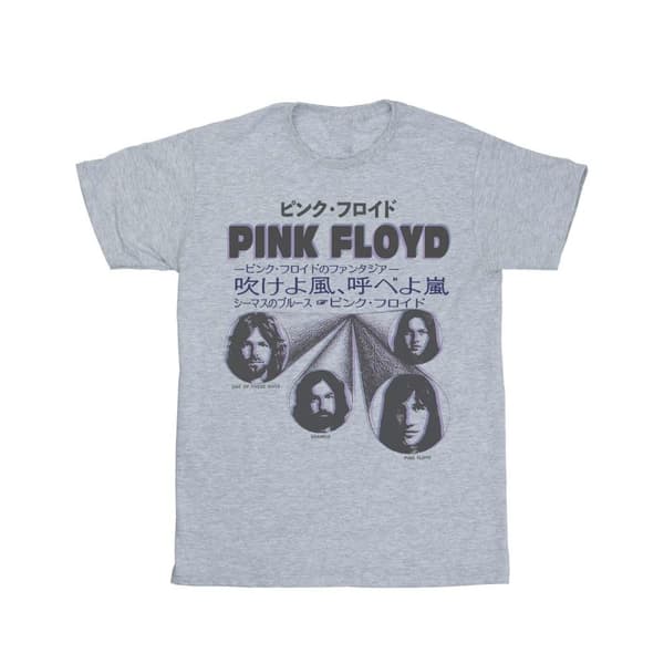 Pink Floyd T-shirt i bomull med japanskt omslag för flickor Sports Grey 9-11 Years