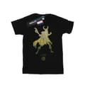 Miniatyrbillede 1 af 3: Marvel Womens/Ladies Loki Silhouette Cotton Boyfriend T-Shirt