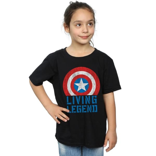 Marvel Girls Captain America Living Legend Cotton T-Shirt