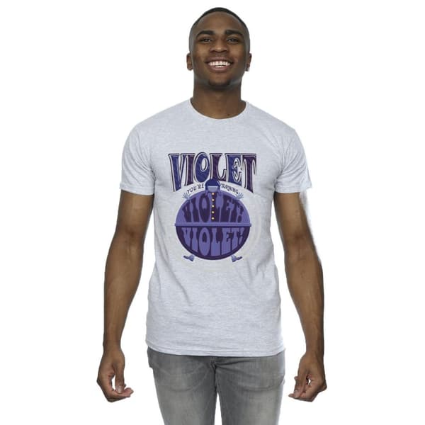 Willy Wonka Mens Violet Turning Violet T-Shirt
