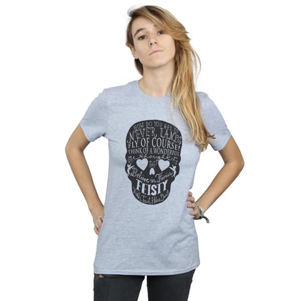 Disney Dam/Tjej Tinker Bell Skull Boyfriend T-shirt i bomull