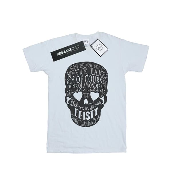 Disney Dam/Tjej Tinker Bell Skull Boyfriend T-shirt i bomull