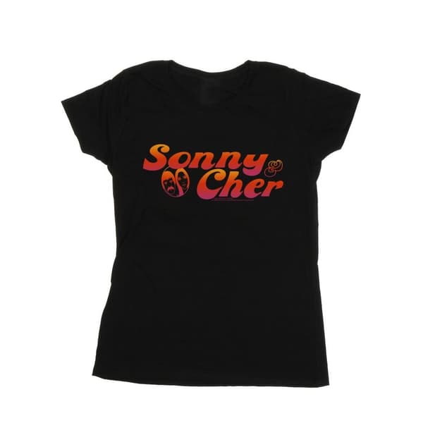 Sonny & Cher T-shirt i bomull med gradientlogga för damer/damer