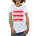 Miniatyrbild 3 av 5: Disney Dam/Tjej Mickey And Minnie Christmas Fair Isle T-shirt i bomull