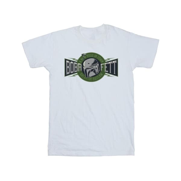 Star Wars: The Book Of Boba Fett Ny Outlaw Boss T-shirt i bomull för flickor White 7-8 Years