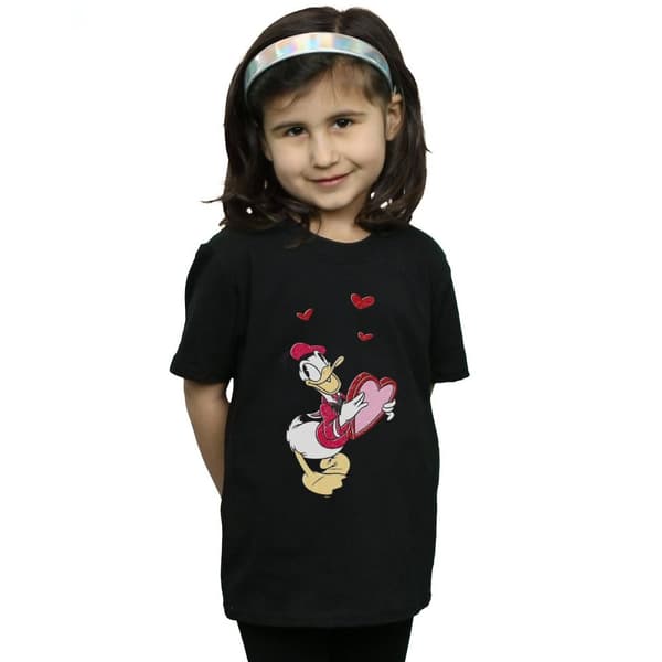 Disney Donald Duck Love Heart T-shirt i bomull för flickor
