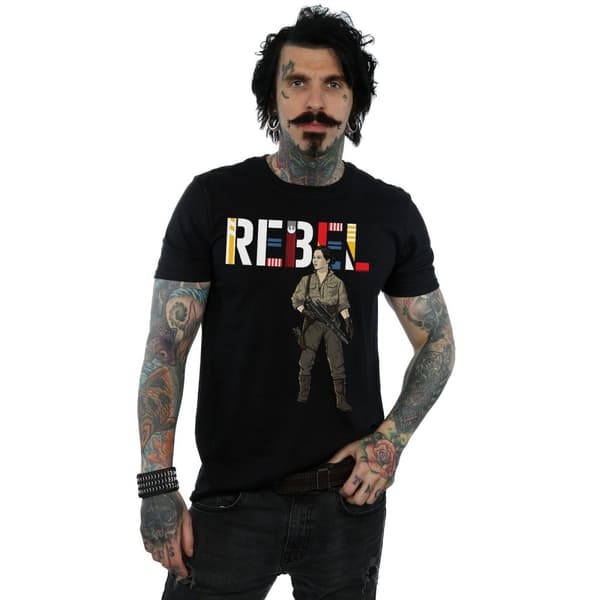 Star Wars Mens The Rise Of Skywalker Rebel Rose T-Shirt
