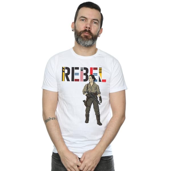 Star Wars Mens The Rise Of Skywalker Rebel Rose T-Shirt