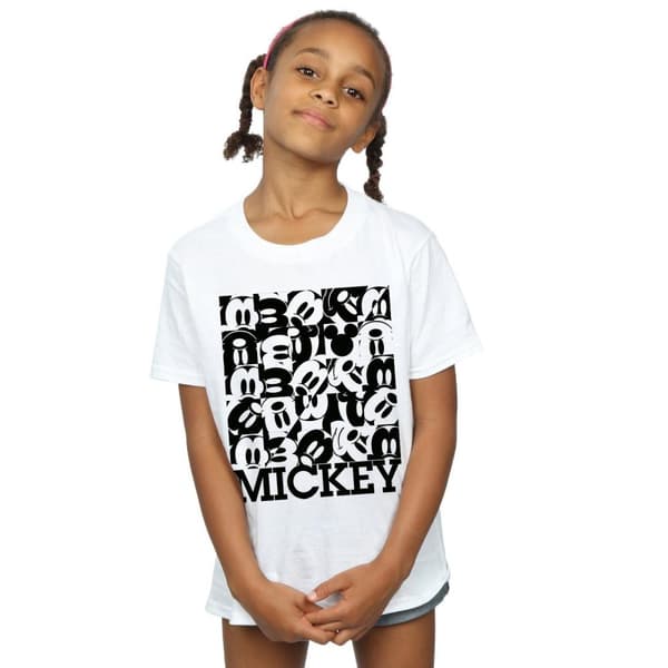 Disney Musse Pigg T-shirt i bomull med rutnät för flickor