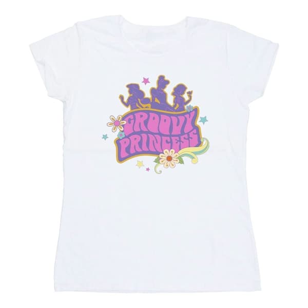 Disney Dam/dam Princesses Groovy Princess - T-shirt i bomull White S