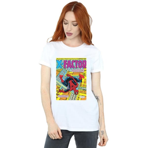 Marvel Womens/Ladies Spider-Man X Factor Cover Cotton Boyfriend T-Shirt