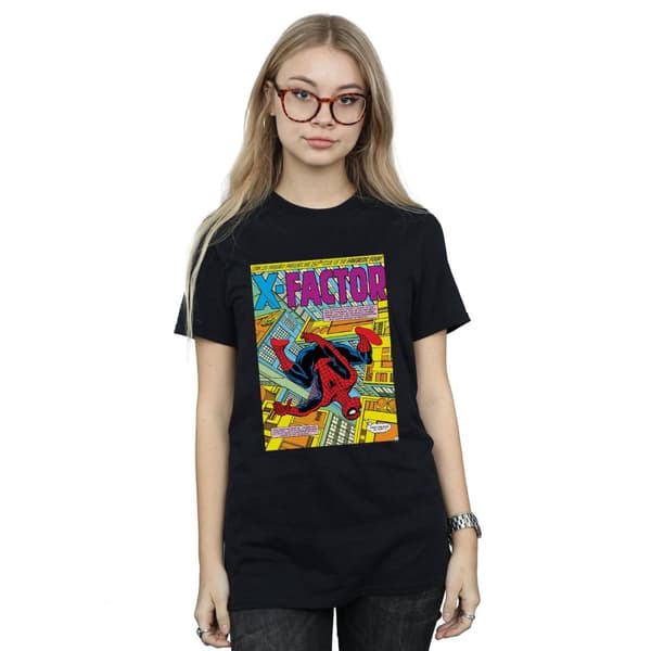 Marvel Womens/Ladies Spider-Man X Factor Cover Cotton Boyfriend T-Shirt