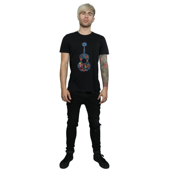 Disney Herr T-shirt med gitarrmönster från Coco