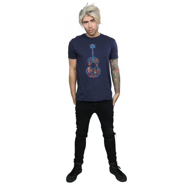 Disney Mens Coco Guitar Pattern T-Shirt