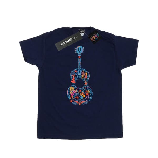 Disney Mens Coco Guitar Pattern T-Shirt