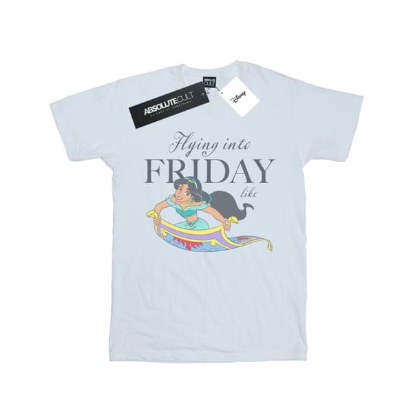 Disney Girls Princess Jasmine Flying Into Friday Like Cotton T-Shirt