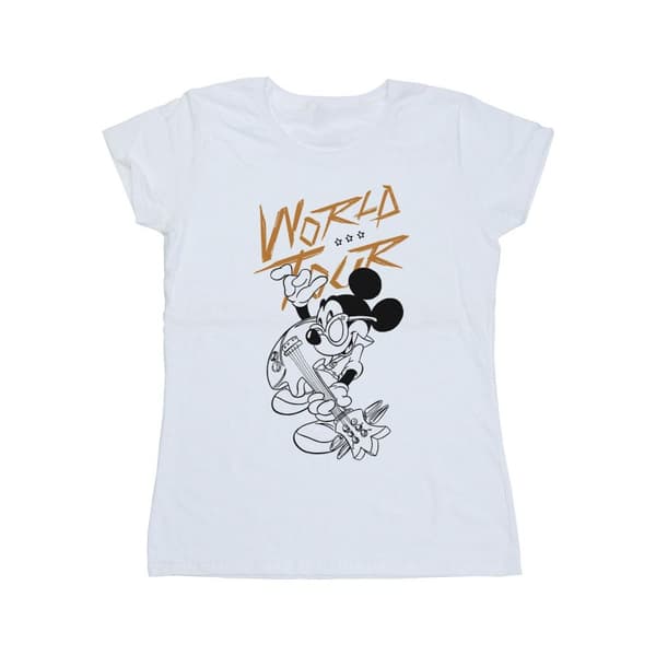 Disney Dam/Tjej Musse Pigg World Tour Line T-shirt i bomull
