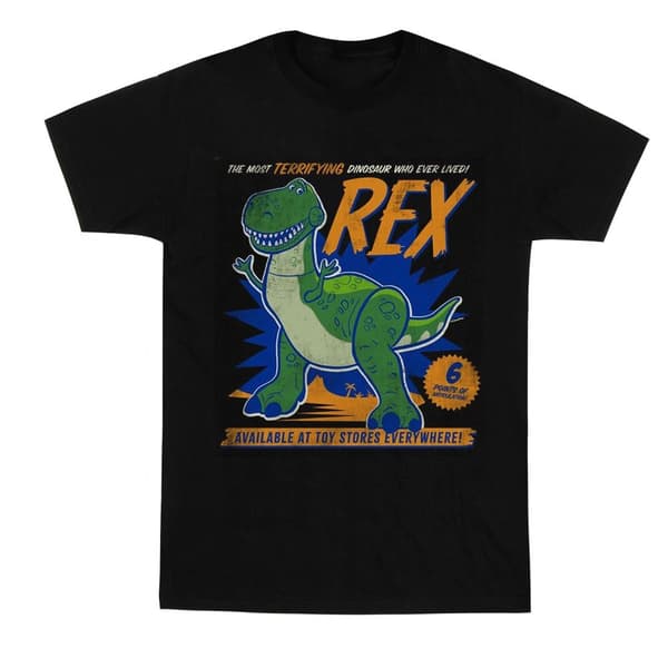 Disney Boys Toy Story 4 Rex Terrifying Dinosaur T-Shirt