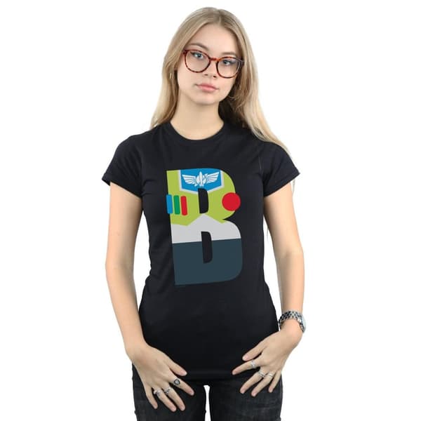 Disney Dam/Tjej Alphabet B Is For Buzz Lightyear Bomulls-T-shirt
