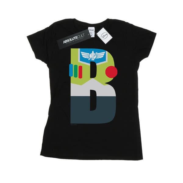 Disney Dam/Tjej Alphabet B Is For Buzz Lightyear Bomulls-T-shirt Black XXL
