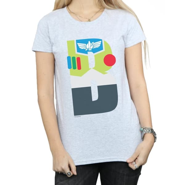 Disney Dam/Tjej Alphabet B Is For Buzz Lightyear Bomulls-T-shirt