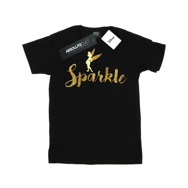 Disney Womens/Ladies Princess Tinker Bell Sparkle Time Cotton Boyfriend T-Shirt