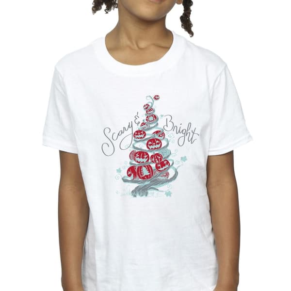 Disney Girls The Nightmare Before Christmas Scary & Bright Cotton T-Shirt