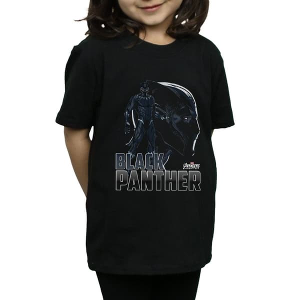 Marvel Girls Avengers Infinity War Black Panther Character Cotton T-Shirt