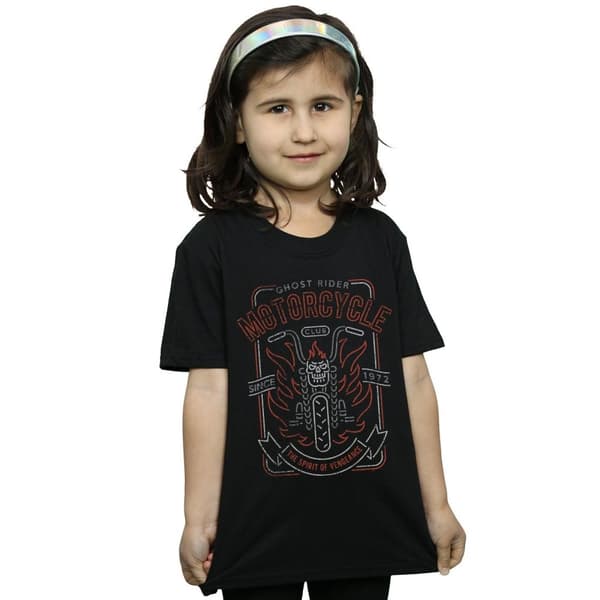 Marvel Girls Ghost Rider Motorcycle Club Cotton T-Shirt