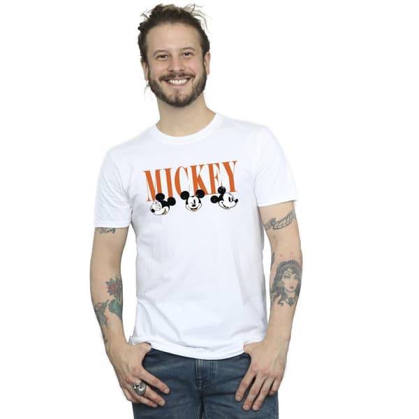Disney Mens Mickey Mouse Faces T-shirt