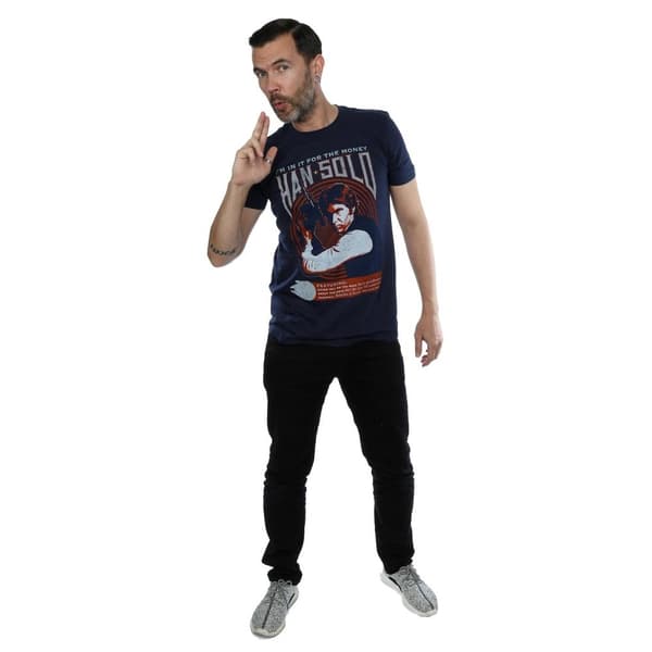 Star Wars Mens Han Solo Rock Poster T-Shirt