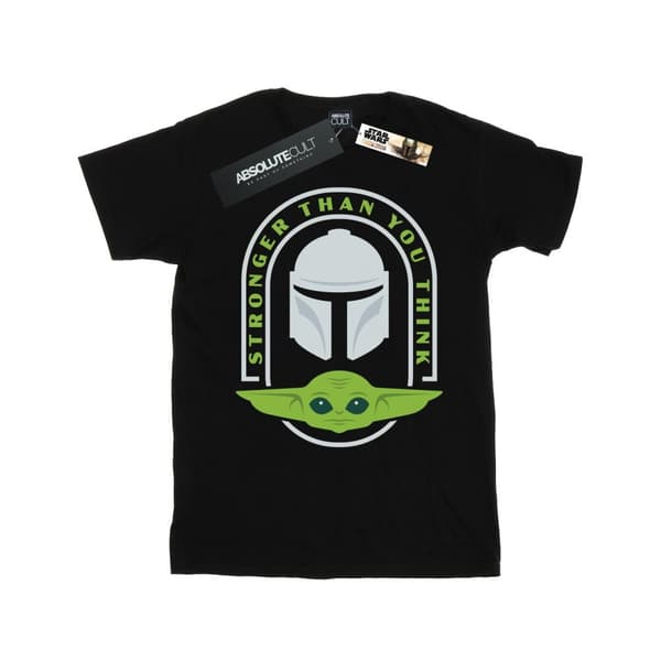 Star Wars Womens/Ladies The Mandalorian Stronger Than You Think Cotton Boyfriend T-Shirt