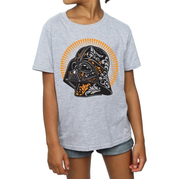 Star Wars Girls Darth Vader Dia De Los Muertos Cotton T-Shirt
