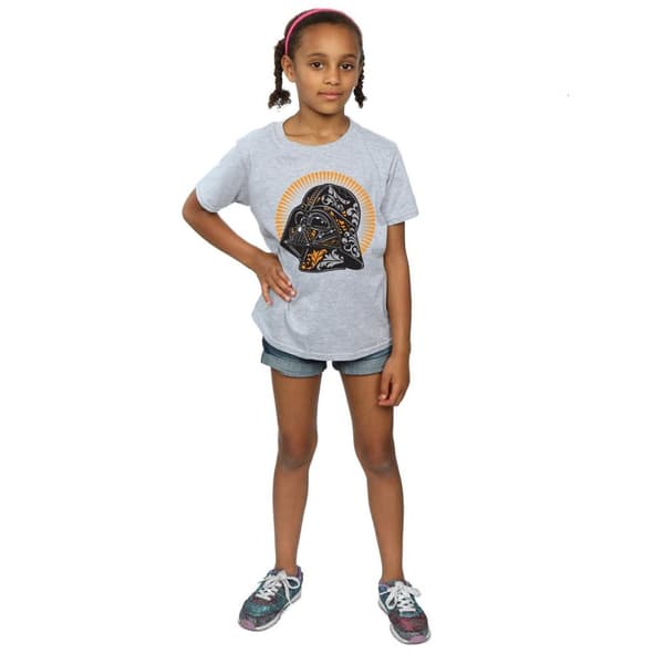Star Wars Girls Darth Vader Dia De Los Muertos Cotton T-Shirt