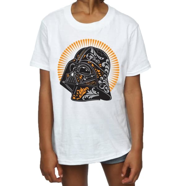 Star Wars Girls Darth Vader Dia De Los Muertos Cotton T-Shirt