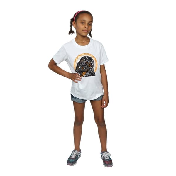 Star Wars Girls Darth Vader Dia De Los Muertos Cotton T-Shirt