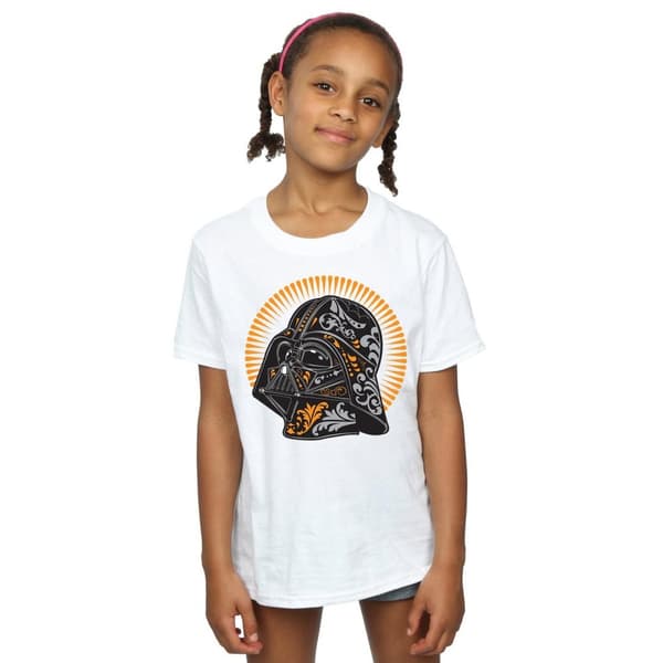 Star Wars Girls Darth Vader Dia De Los Muertos Cotton T-Shirt