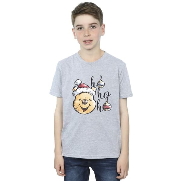 Disney Boys Winnie The Pooh Ho Ho Ho Baubles T-Shirt