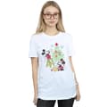 Miniatyrbild 2 av 5: Disney Dam/Tjej Mickey And Minnie Christmas Tree Boyfriend T-shirt i bomull