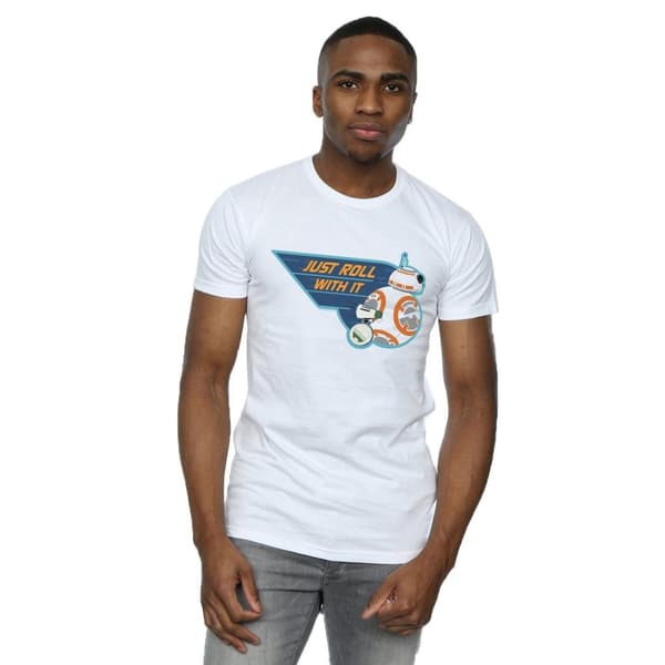Star Wars: The Rise of Skywalker Mens D-O & BB-8 Just Roll With It T-Shirt