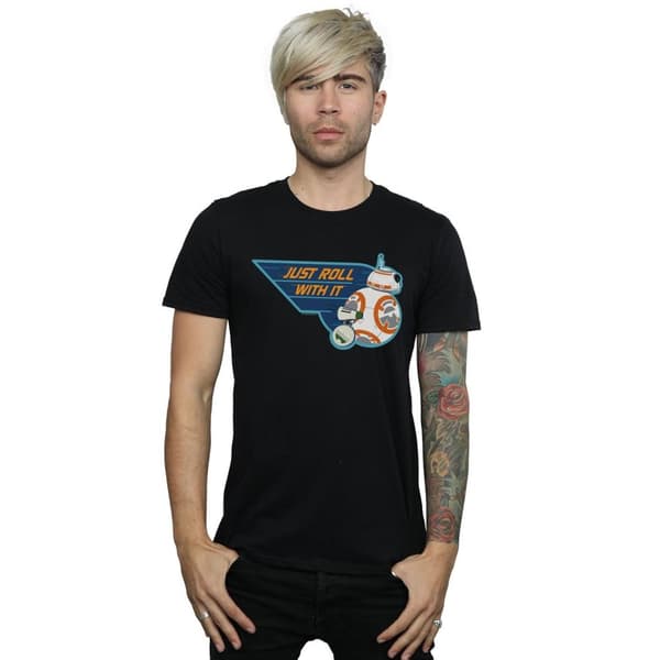Star Wars: The Rise of Skywalker Mens D-O & BB-8 Just Roll With It T-Shirt