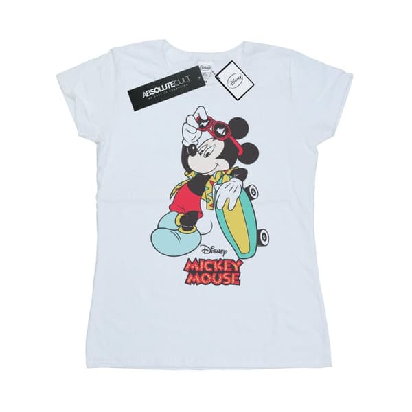 Disney Womens/Ladies Mickey Mouse Skate Dude Cotton T-Shirt