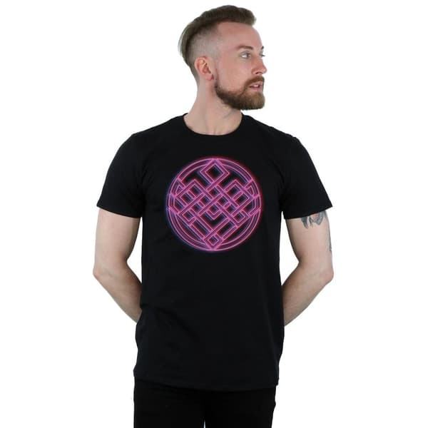 Marvel Mens Shang-Chi And The Legend Of The Ten Rings Neon Icon T-shirt