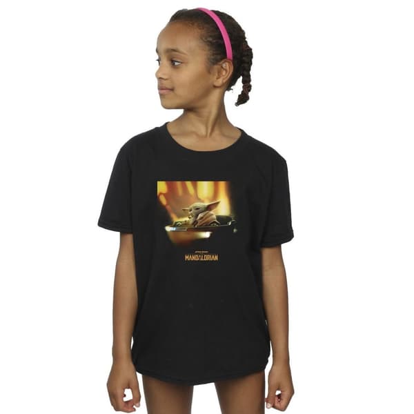 Star Wars Girls The Mandalorian Grogu Painted Cotton T-Shirt