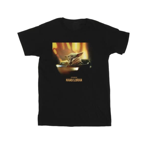 Star Wars Girls The Mandalorian Grogu Painted Cotton T-Shirt