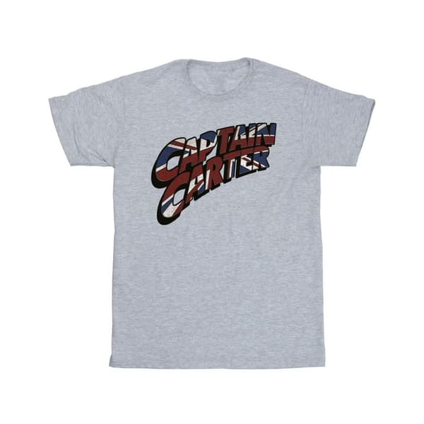 Marvel T-shirt i bomull för flickor - Tänk om kapten Carter
