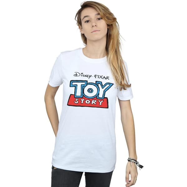 Disney Pojkvänströja i bomull - dam/dam Toy Story Cartoon Logo