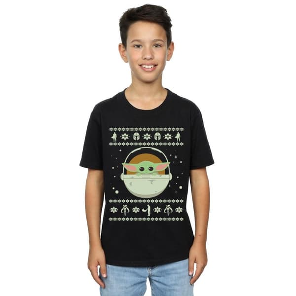 Star Wars Boys The Mandalorian The Child Christmas T-Shirt