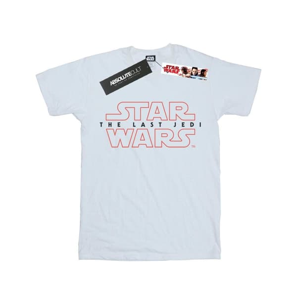 Star Wars Womens/Ladies The Last Jedi Logo Cotton Boyfriend T-Shirt White S