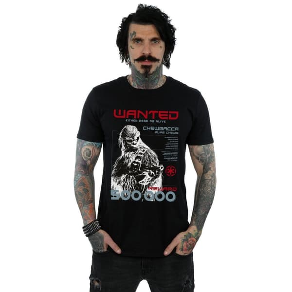 Star Wars Mens Han Solo Chewie Wanted T-Shirt